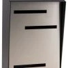 Mid Century Modern Mailbox, Two Tone Black, Vertical Large, Stainless 2 Mid Century Modern Mailbox, Two Tone Black, Vertical Large, Stainless -Mayne Store home design 67
