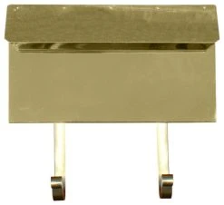 QualArc Provincial Collection Brass Mailboxes, Horizontal, Smooth Polished Brass