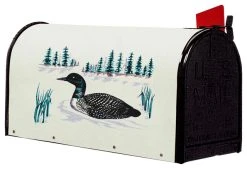 Blue Grass Woods Bacova Fiberglass Wrapped Mailbox, Loon