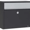 QualArc Allux Series LT150 Wall Mount Locking Mailbox, Black With Gray Flap 1 QualArc Allux Series LT150 Wall Mount Locking Mailbox, Black With Gray Flap -Mayne Store home design 8