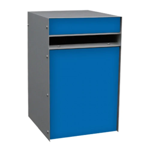 FOS Designs USA Designer Back Opening Zincalume (Silver Casing) Mailbox, Blue 3 FOS Designs USA Designer Back Opening Zincalume (Silver Casing) Mailbox, Blue