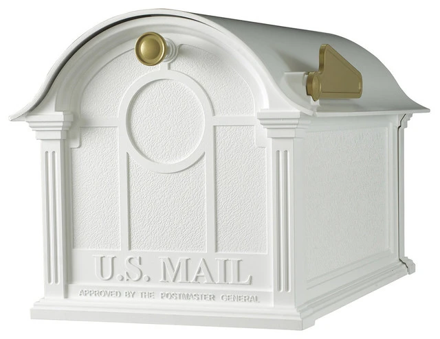 Whitehall Products Balmoral Mailbox, White 3 Whitehall Products Balmoral Mailbox, White