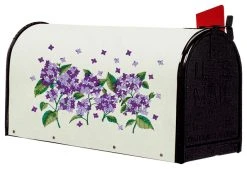 Blue Grass Woods Bacova Fiberglass Wrapped Mailbox, Hydrangea