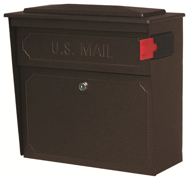 Mail Boss Townhouse Security Locking Wall Mount Mailbox, Bronze 3 Mail Boss Townhouse Security Locking Wall Mount Mailbox, Bronze